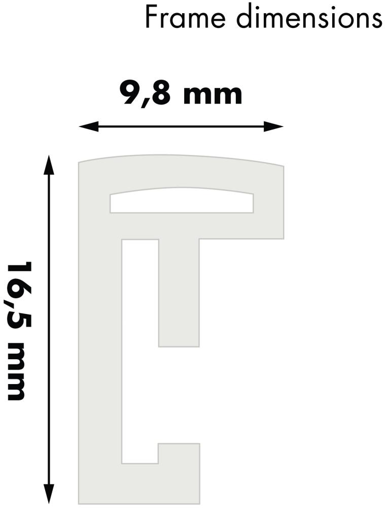 Ram med passepartou Frame New Lifestyle White 40x60 cm - Picture Mount Black 25x50 cm