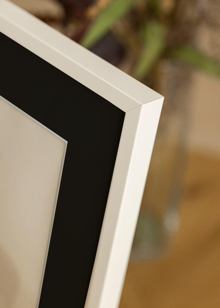 Ram med passepartou Frame E-Line White 50x70 cm - Picture Mount Black 33x56 cm