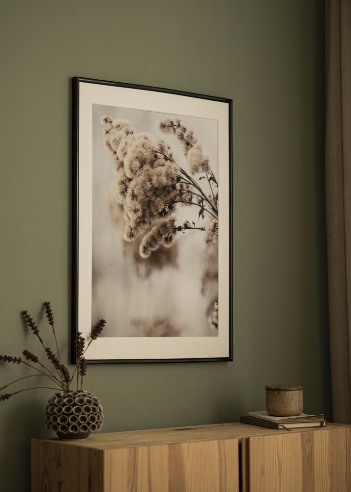 Ram med passepartou Frame Victoria Black 70x100 cm - Picture Mount White 24x36 inches