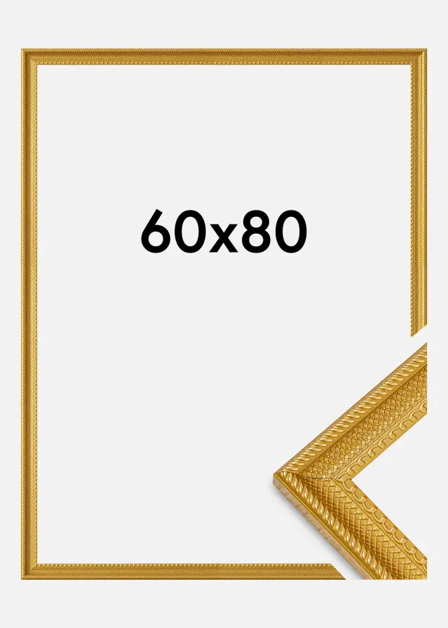 BGA Frame Lattice Acrylic Glass Gold 23.62x31.50 inches (60x80 cm)