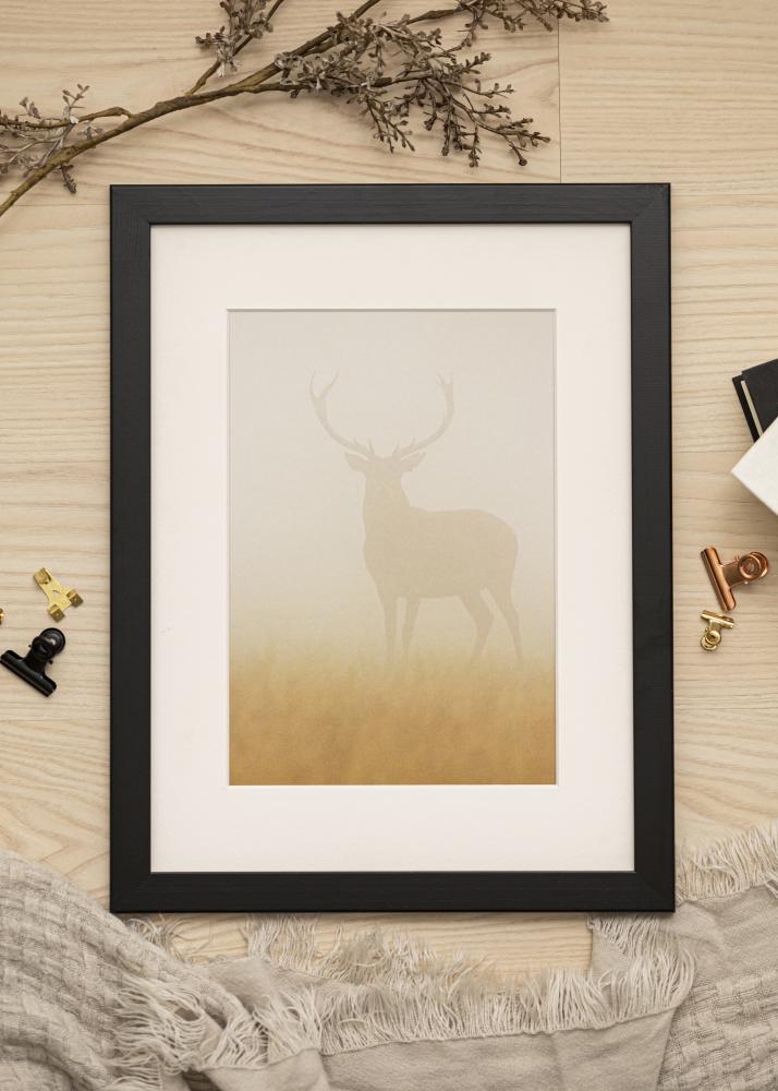 Ram med passepartou Frame Trendline Black 60x60 cm - Picture Mount White 45x45 cm