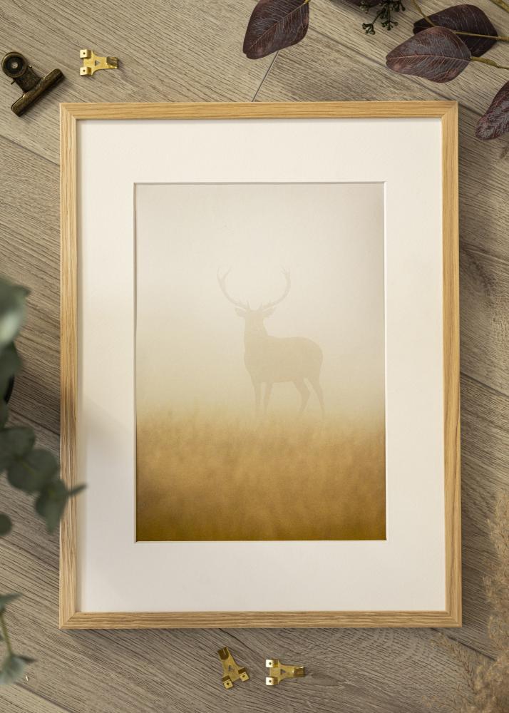 Ram med passepartou Frame Soul Oak Veneer 40x60 cm - Picture Mount White 30x50 cm