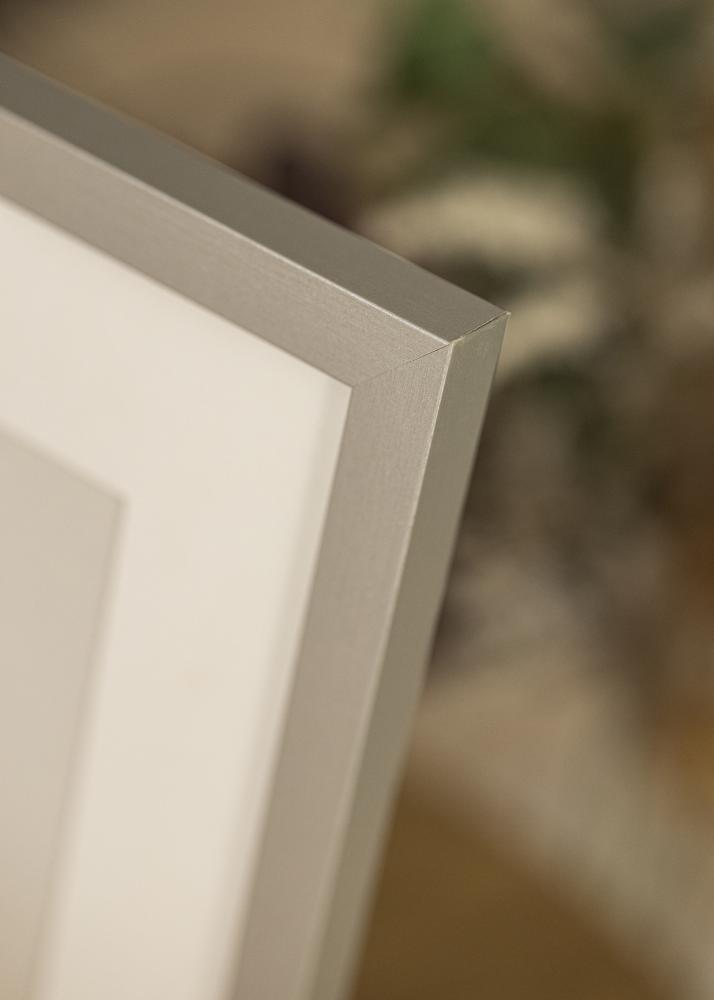 Ram med passepartou Frame Selection Silver 70x100 cm - Picture Mount White 62x85 cm