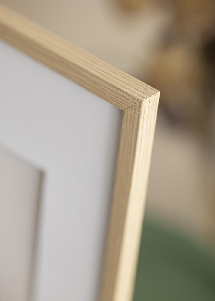 Ram med passepartou Frame Galant Oak 50x60 cm - Picture Mount White 14x18 inches