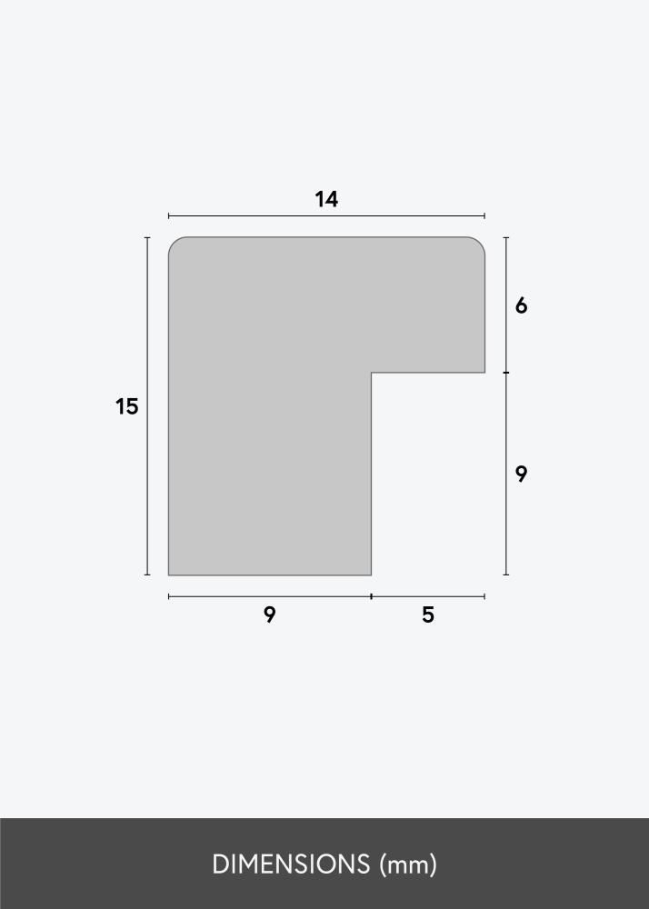 BGA Frame Modern Acrylic Glass Oak 11.69x16.54 inches (29.7x42 cm - A3)