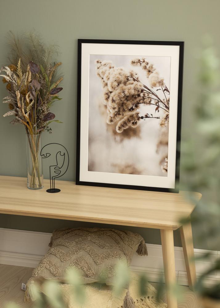 Ram med passepartou Frame Stilren Black 55x70 cm - Picture Mount White 18x24 inches