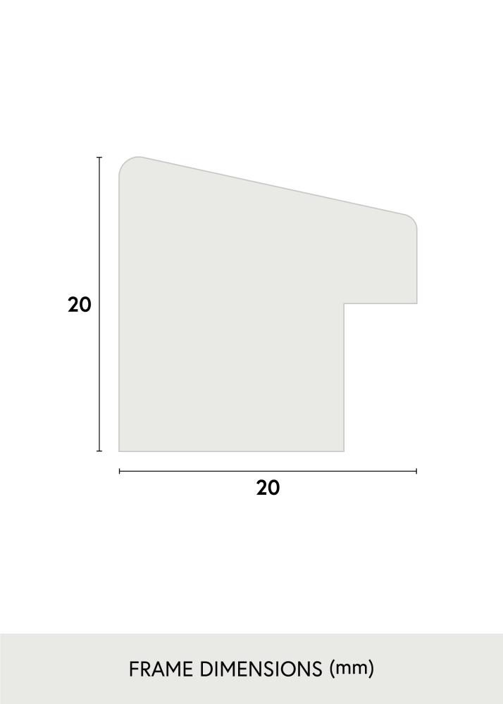 Ram med passepartou Frame Fiorito White 50x70 cm - Picture Mount White 40x60 cm