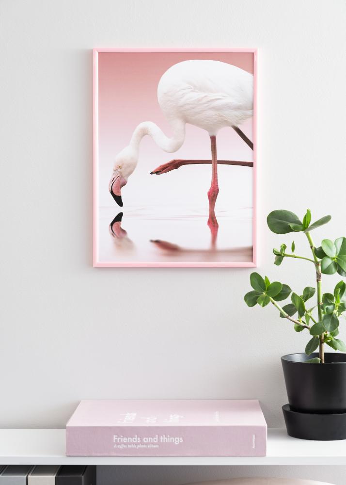 Ram med passepartou Frame New Lifestyle Pink 70x100 cm - Picture Mount Black 61x91.5 cm