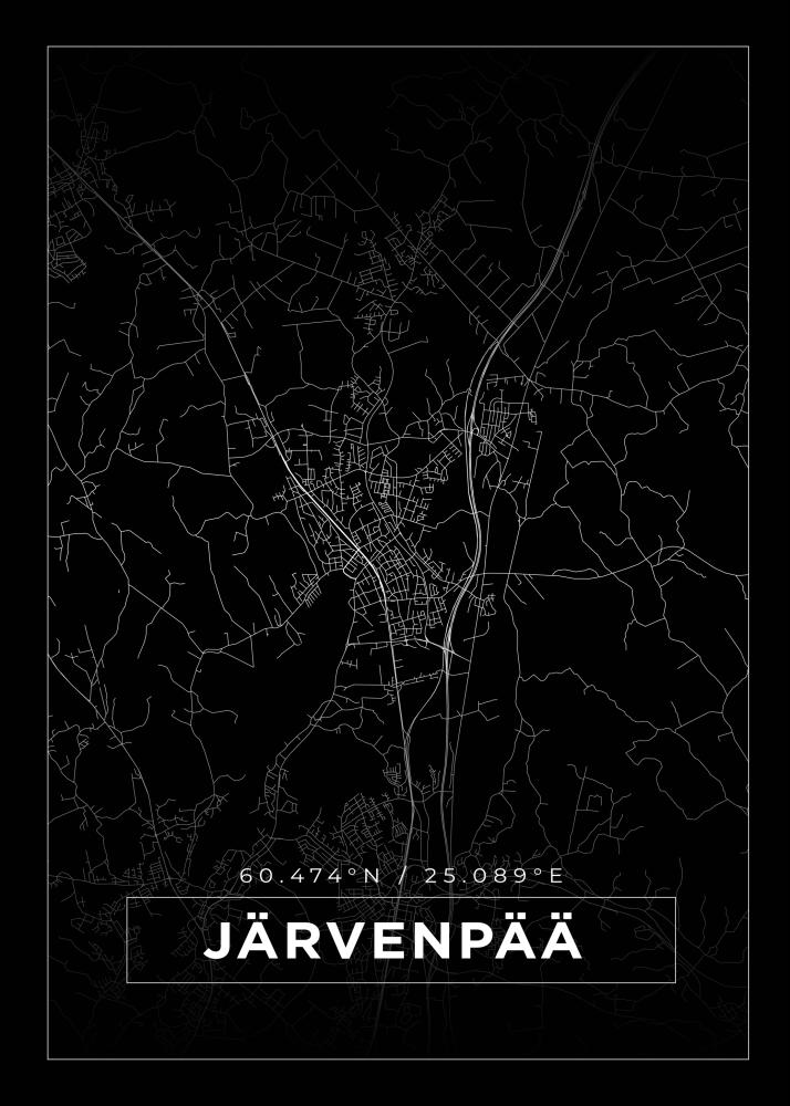 Bildverkstad Map - Järvenpää - Black Poster