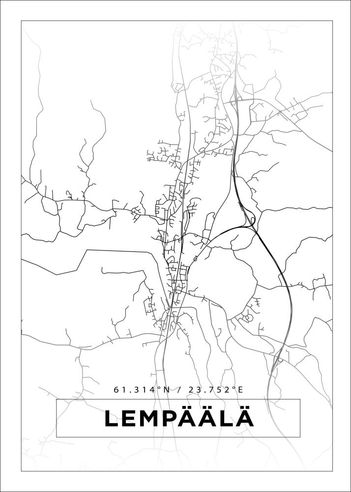 Bildverkstad Map - Lempäälä - White Poster