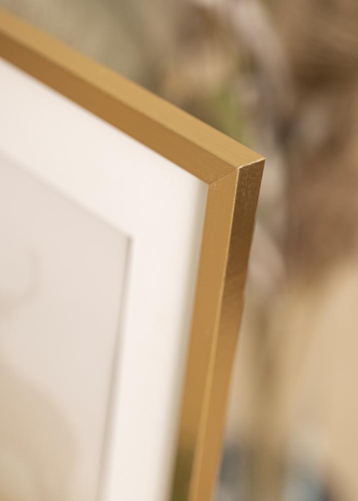 Ram med passepartou Frame Trendy Gold 35x50 cm - Picture Mount White 25x35 cm