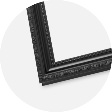 Ram med passepartou Frame Abisko Black 50x70 cm - Picture Mount Black 33x56 cm