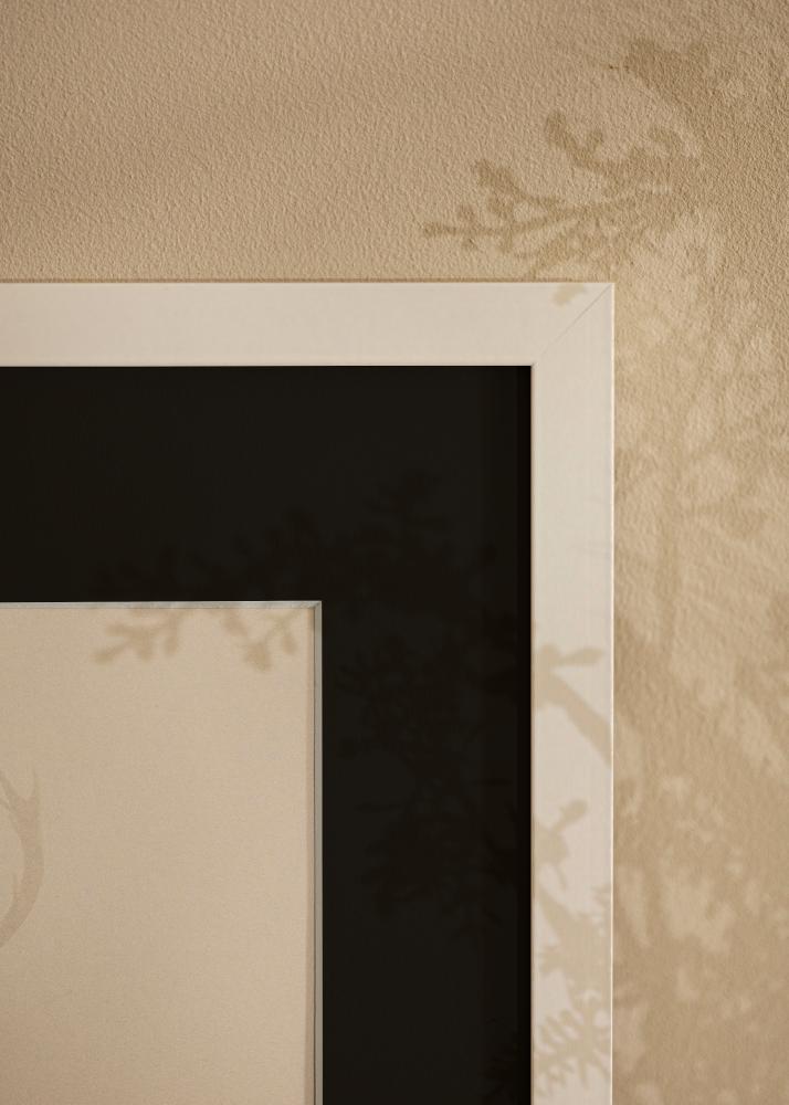 Ram med passepartou Frame Selection White 60x80 cm - Picture Mount Black 50x65 cm