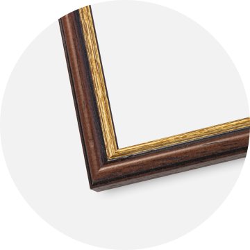 Ram med passepartou Frame Horndal Brown 30x40 cm - Picture Mount White 21x29,7 cm (A4)