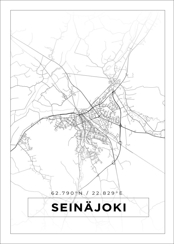 Bildverkstad Map - Seinäjoki - White Poster