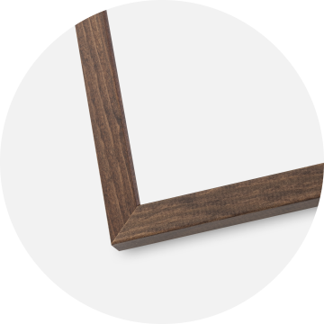 Ram med passepartou Frame Galant Walnut 45x60 cm - Picture Mount Black 12x18 inches