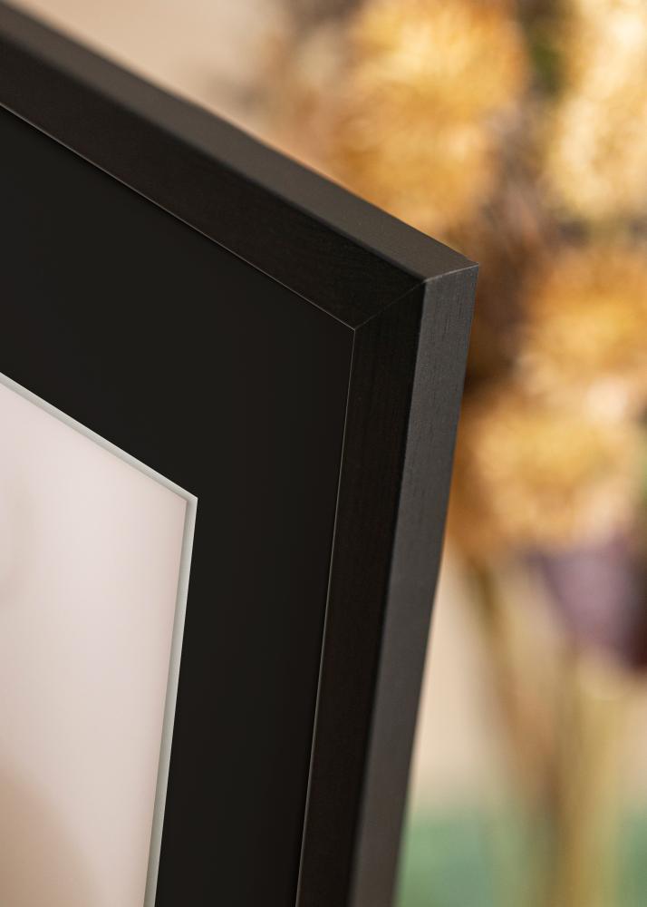 Ram med passepartou Frame Stilren Black 40x50 cm - Picture Mount Black 29.7x42 cm