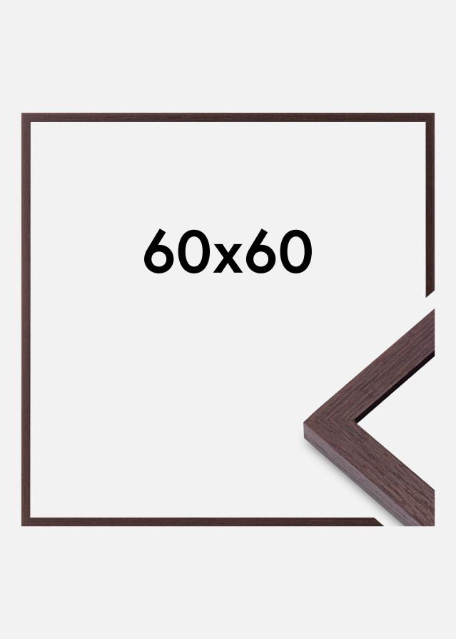 BGA Frame Modern Acrylic Glass Walnut 23.62x23.62 inches (60x60 cm)