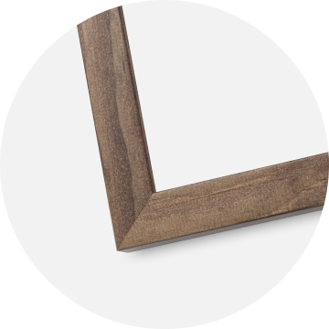 Ram med passepartou Frame Stilren Walnut 30x30 cm - Picture Mount Black 8x8 inches (20.32x20.32 cm)