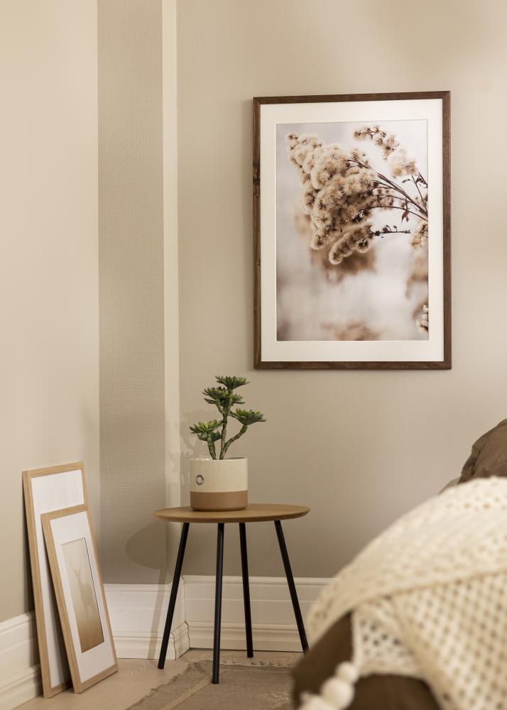 Ram med passepartou Frame Stilren Walnut 50x60 cm - Picture Mount White 40x50 cm