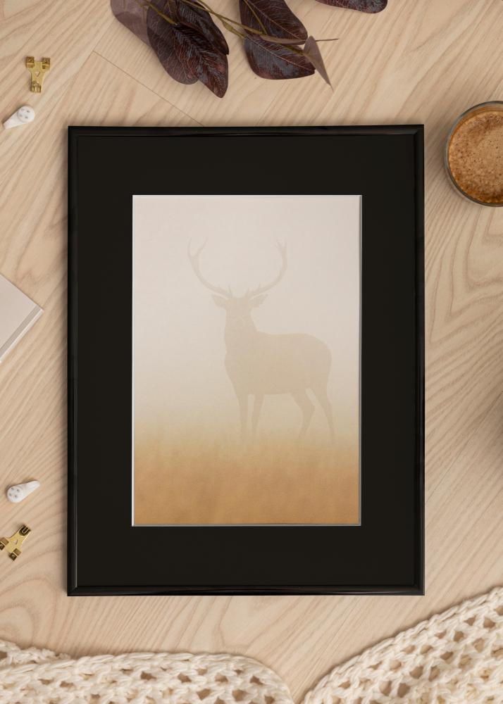 Ram med passepartou Frame New Lifestyle Black 30x60 cm - Picture Mount Black 22.7x50 cm