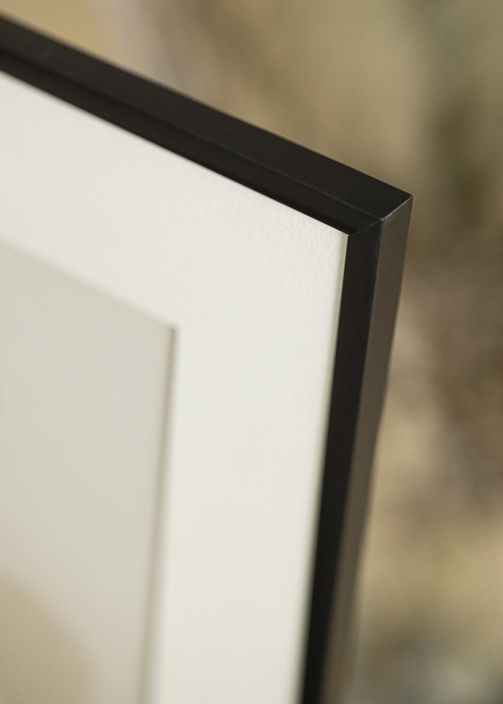 Ram med passepartou Frame New Lifestyle Matt Black 50x70 cm - Picture Mount White 16x24 inches