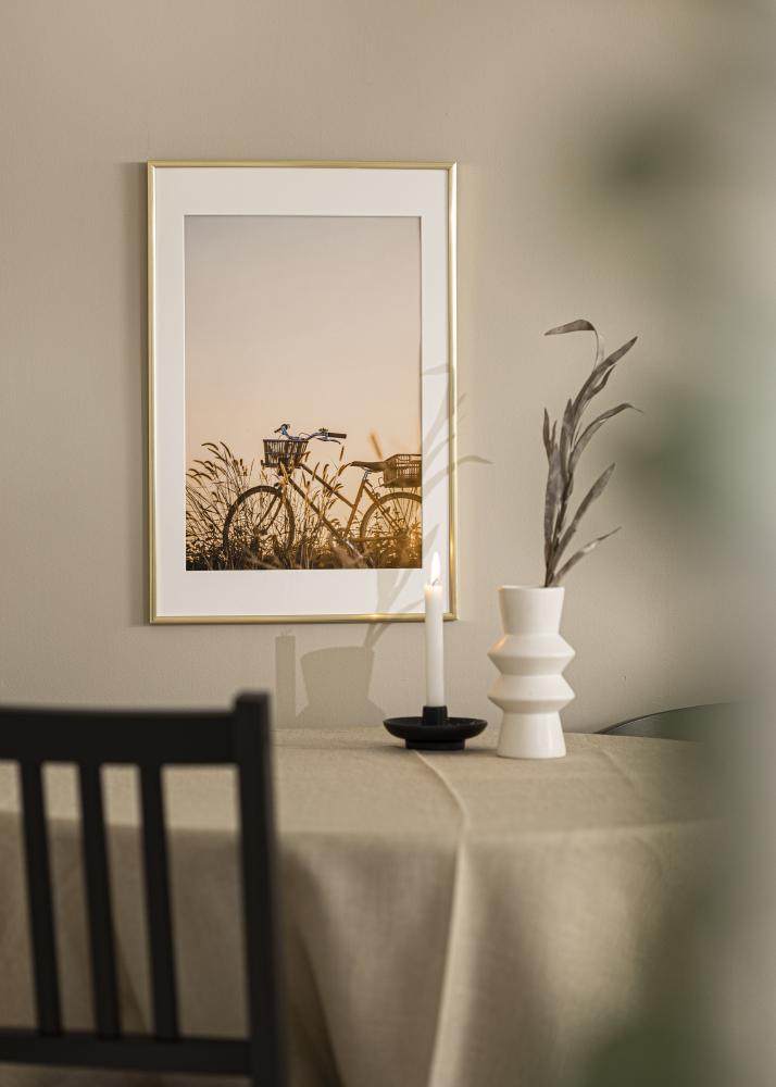 Ram med passepartou Frame New Lifestyle Shiny Gold 30x40 cm - Picture Mount White 8x12 inches