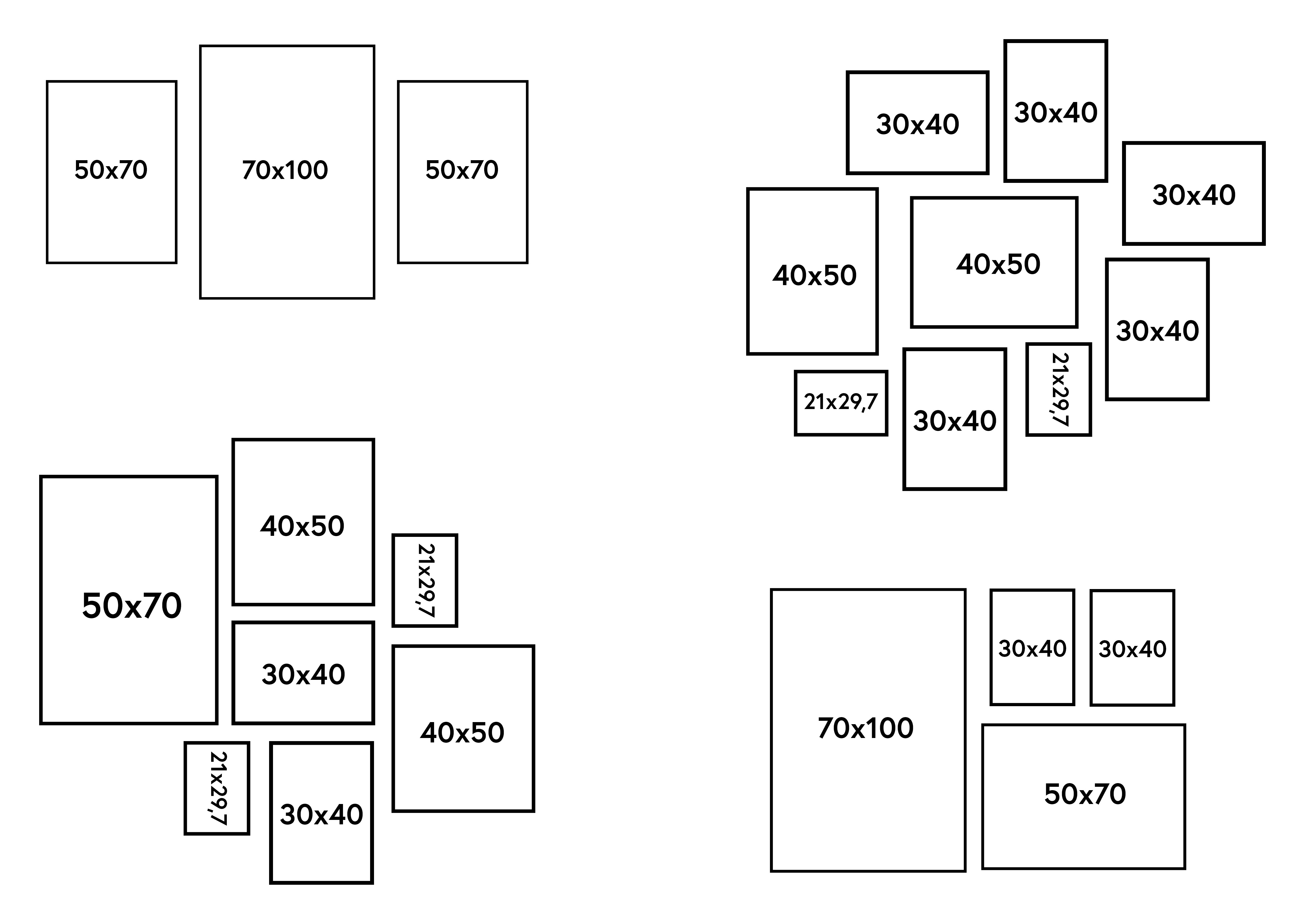 Picture wall template - templates for different picture walls